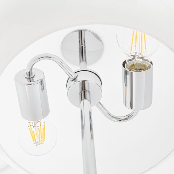 Podne Lampa NOLA, Owen, Bijela, Dnevna soba, Staklo, Moderan