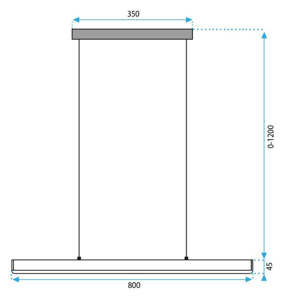 Viseća stropna lampa Led APP1447-CP BLACK 80cm