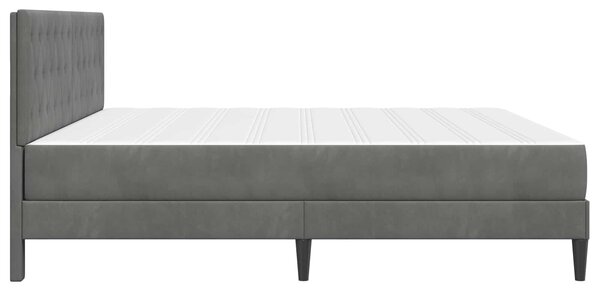 Okvir kreveta s madracem Tamno siva 180 x 200 cm Baršun - Siva / 180 x 200 cm