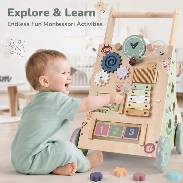 Dječja drvena hodalica - Montessori jungle
