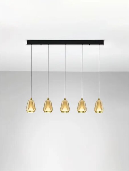 ALISH LED LUSTER CRNA/ZLATNA 37W IP20 3000K TRIAC PRIGUŠLJIVA NL9124100