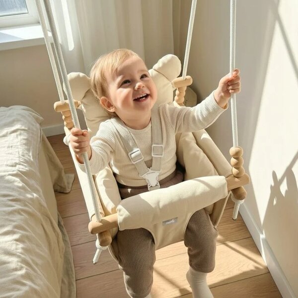 Dječja ljuljačka 3u1 - Baby swing beige
