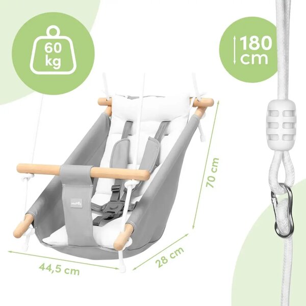 Dječja ljuljačka 3u1 - Wooden swing