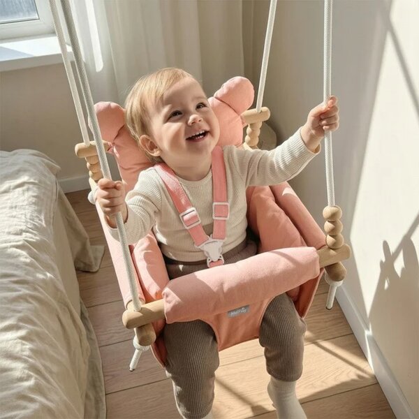 Dječja ljuljačka 3u1 - Baby swing pink