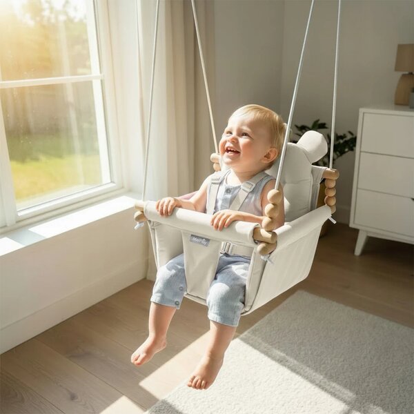 Dječja ljuljačka 3u1 - Baby swing beige