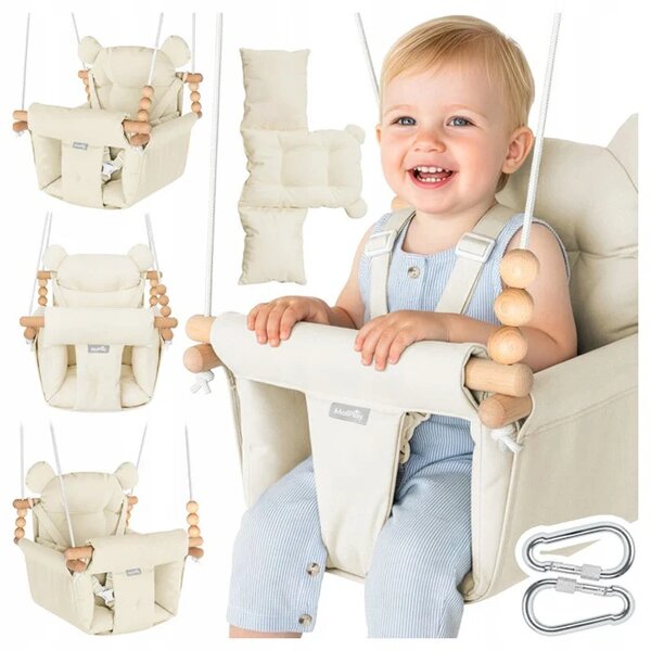 Dječja ljuljačka 3u1 - Baby swing beige