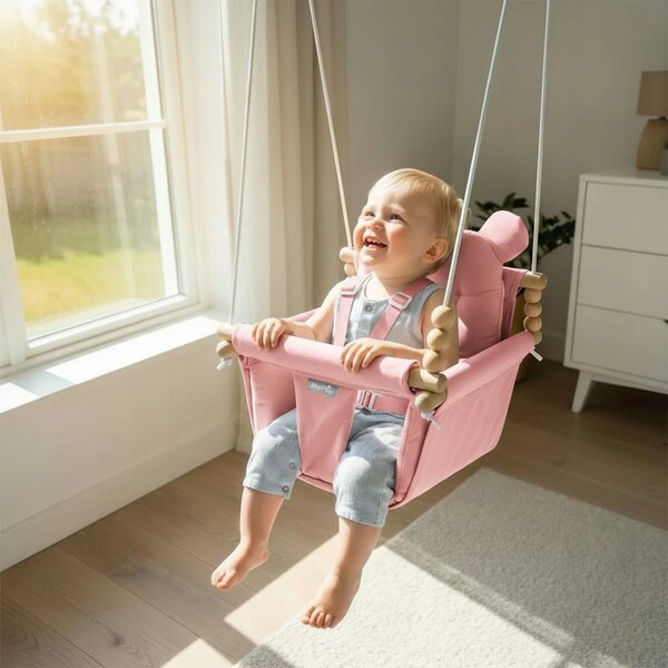 Dječja ljuljačka 3u1 - Baby swing pink