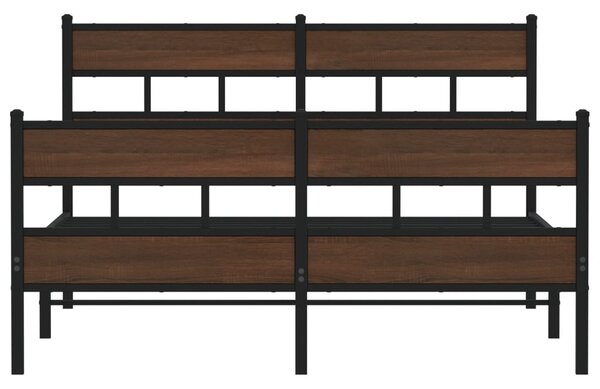 Okvir kreveta bez madraca s uzglavljem i uznožjem 140x190 cm - Smeđa / 140 x 190 cm