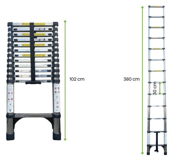 Teleskopske ljestve 3.8m