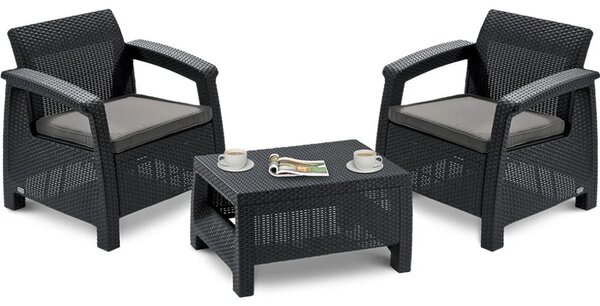 Vrtna garnitura Korfu graphite