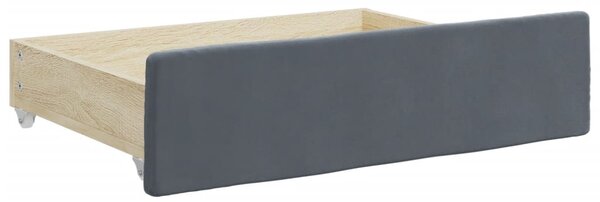 Dnevni krevet na razvlačenje i ladice tamnosivi 100 x 200 cm - Siva / 100 x 200 cm