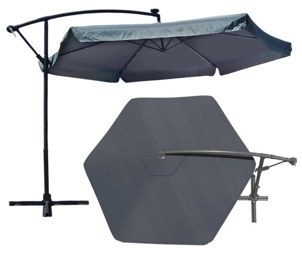 Vrtni suncobran s rasvjetom - 350cm Sunny Nights
