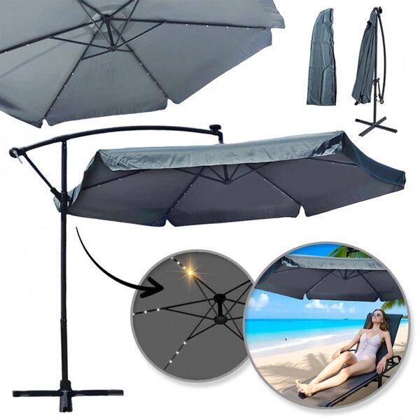 Vrtni suncobran s rasvjetom - 350cm Sunny Nights