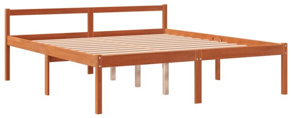 Krevet za starije osobe voštano smeđi 150 x 200 cm od borovine - Smeđa / 150 x 200 cm