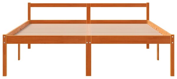 Krevet za starije osobe voštano smeđi 150 x 200 cm od borovine - Smeđa / 150 x 200 cm