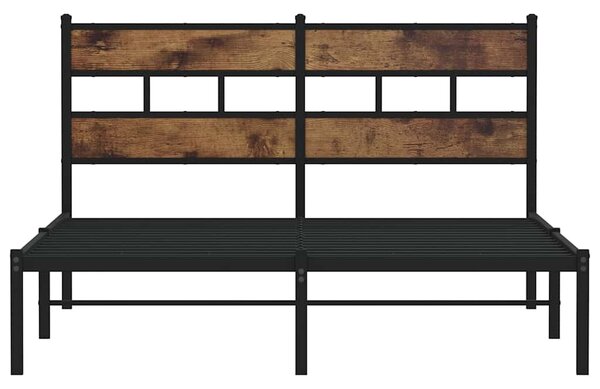 Metalni okvir kreveta bez madraca boja hrasta 135x190 cm - Smeđa / 135 x 190 cm