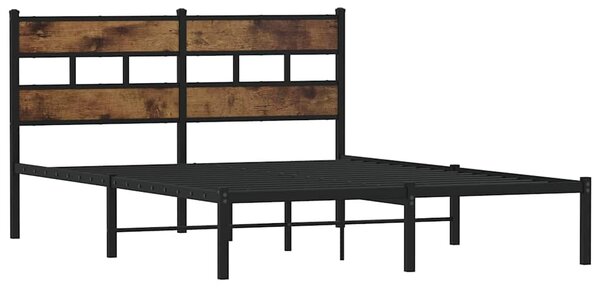 Metalni okvir kreveta bez madraca boja hrasta 135x190 cm - Smeđa / 135 x 190 cm