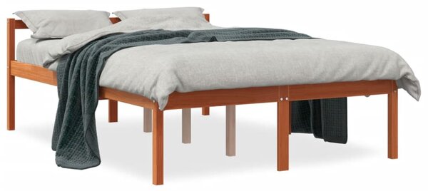 Krevet za starije osobe voštano smeđi 120 x 190 cm od borovine - Smeđa / 120 x 190 cm