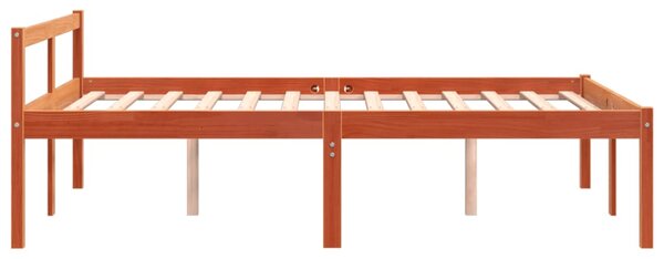 Krevet za starije osobe voštano smeđi 120 x 190 cm od borovine - Smeđa / 120 x 190 cm