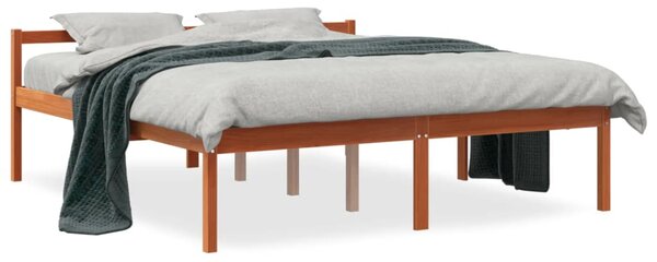 Krevet za starije osobe voštano smeđi 150 x 200 cm od borovine - Smeđa / 150 x 200 cm