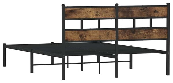 Metalni okvir kreveta bez madraca boja hrasta 135x190 cm - Smeđa / 135 x 190 cm