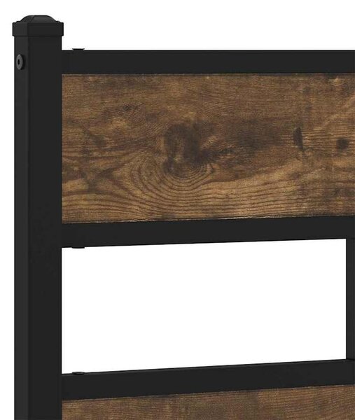 Metalni okvir kreveta bez madraca boja hrasta 135x190 cm - Smeđa / 135 x 190 cm