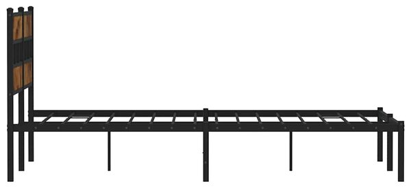 Metalni okvir kreveta bez madraca boja hrasta 135x190 cm - Smeđa / 135 x 190 cm