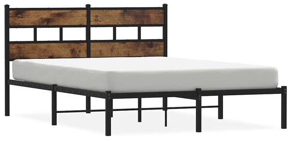 Metalni okvir kreveta bez madraca boja hrasta 135x190 cm - Smeđa / 135 x 190 cm
