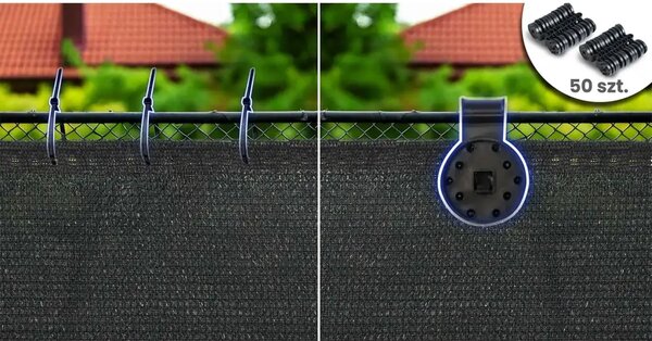 Mreža za sjenu 1,5x25m 140g/m2 + 50 stezaljki siva