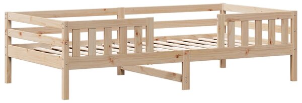 Okvir kreveta s krovom 75x190 cm masivna borovina - Smeđa / 75 x 190 cm