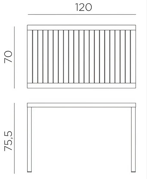 Vrtni stol - Nardi cube 120 white