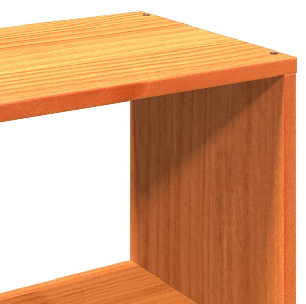 Krevet s regalom za knjige bez madraca 100x200 cm masivno drvo - Bijela / 100 x 200 cm