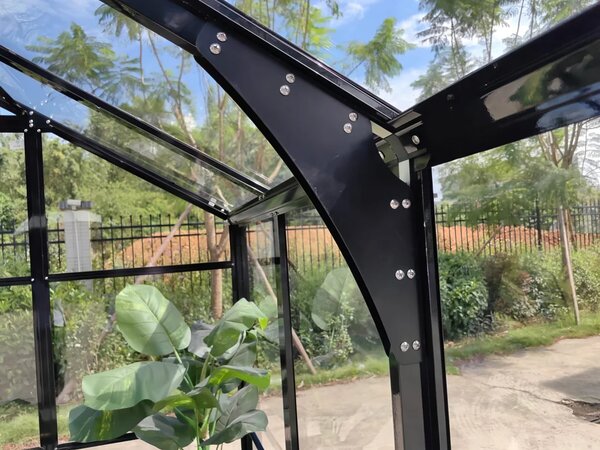 Premium staklenik polikarbonatni 278x354cm crni - Cultivo