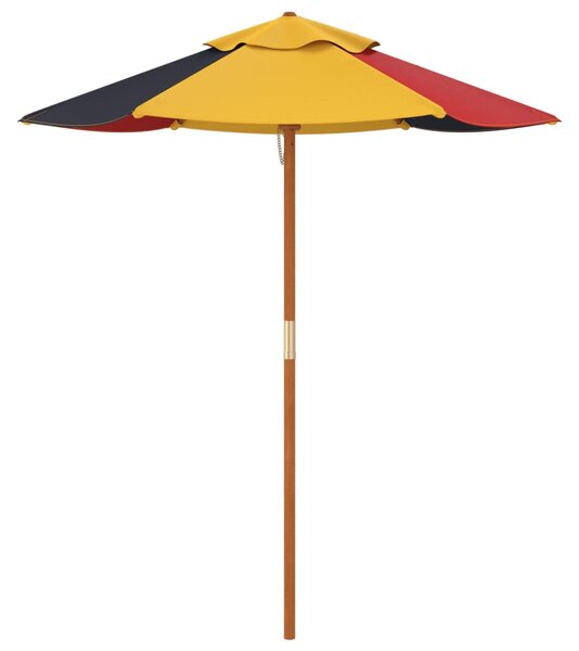 Vrtni suncobran za djecu s drvenim stupom Ø 120 x 140 cm - Šarena / Default