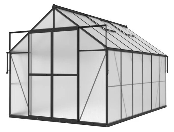 Staklenik polikarbonatni 244x370cm crni - Cultivo