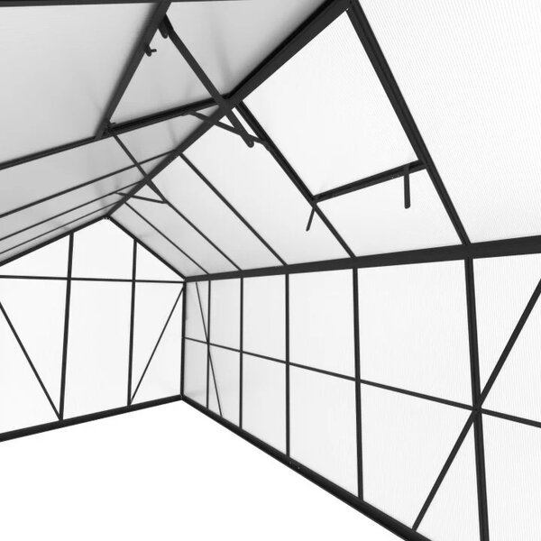 Staklenik polikarbonatni 183x361cm crni - Cultivo