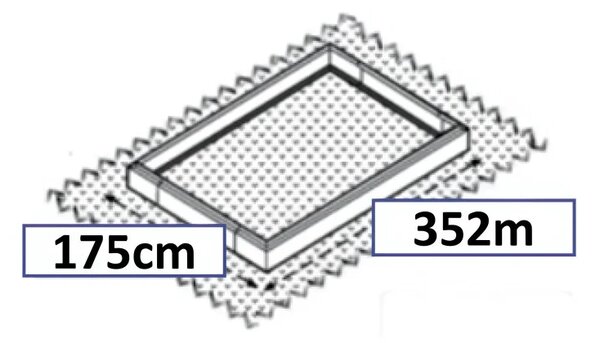 Staklenik polikarbonatni 183x361cm crni - Cultivo