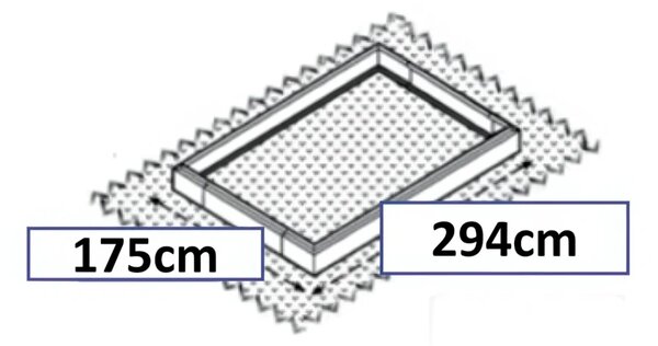 Staklenik polikarbonatni 183x303cm crni - Cultivo