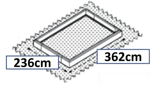 Staklenik polikarbonatni 244x370cm crni - Cultivo