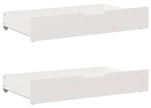Okvir kreveta s ladicama bijeli 75x190 cm od borovine - Bijela / 75 x 190 cm