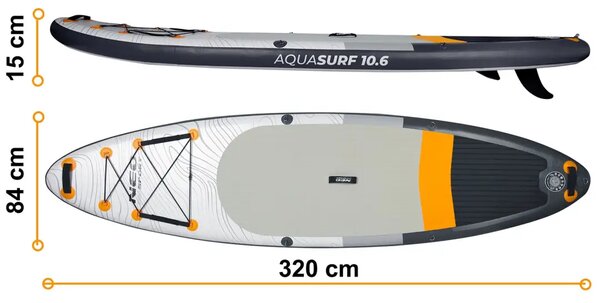 SUP daska aquasurf 320 x 84 x 15 cm Neo-Sport 170201