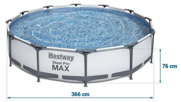 Vrtni bazen s okvirom 366 x 76 cm 9 u 1 Bestway 56416
