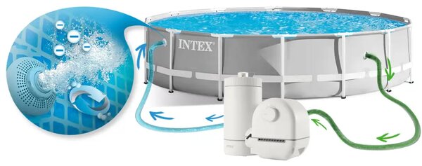 Vrtni bazen s okvirom 549 x 122 cm 6 u 1 INTEX 26732