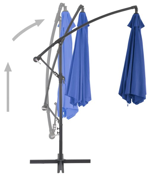 Konzolni vrtni suncobran s aluminijskim stupom 300 cm plavi - Plava / N/A