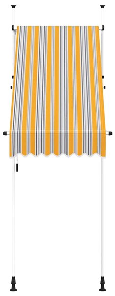 Tenda na ručno uvlačenje 100 cm žuto-plava prugasta - Šarena / N/A