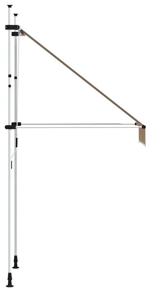 Tenda na ručno uvlačenje 100 cm žuto-plava prugasta - Šarena / N/A