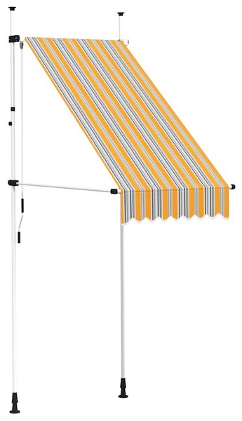 Tenda na ručno uvlačenje 100 cm žuto-plava prugasta - Šarena / N/A