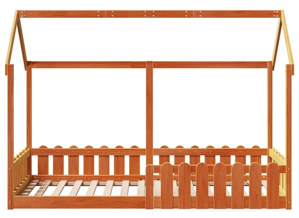 Okvir kreveta za dječju kućicu voštano smeđi 80x200 cm borovina - Smeđa / 80 x 200 cm