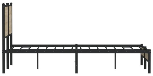Metalni okvir kreveta bez madraca boja hrasta sonome 137x190 cm - Smeđa / 137 x 190 cm