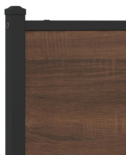 Metalni okvir kreveta bez madraca smeđi hrast 100x200 cm - Smeđa / 100 x 200 cm